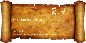 Rottman Anna névjegykártya